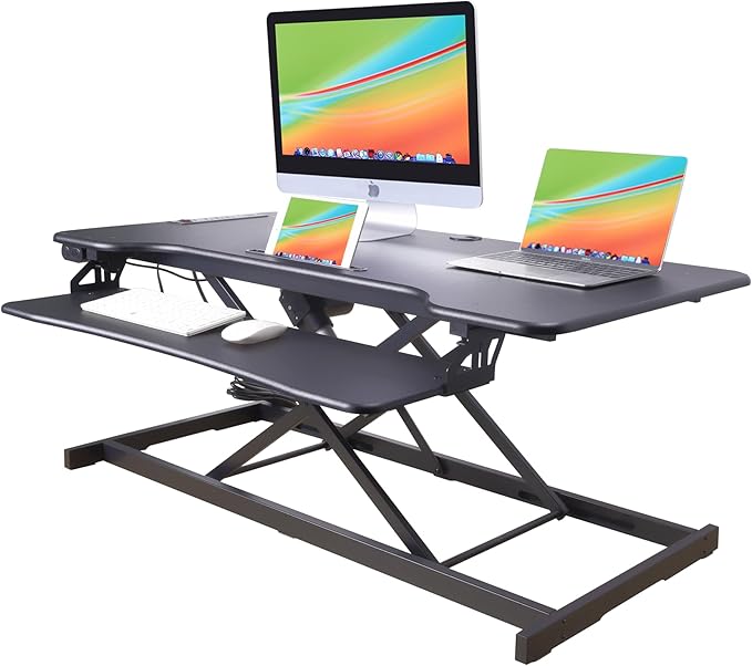 Rocelco 46" Electric Standing Desk Converter by Rocelco