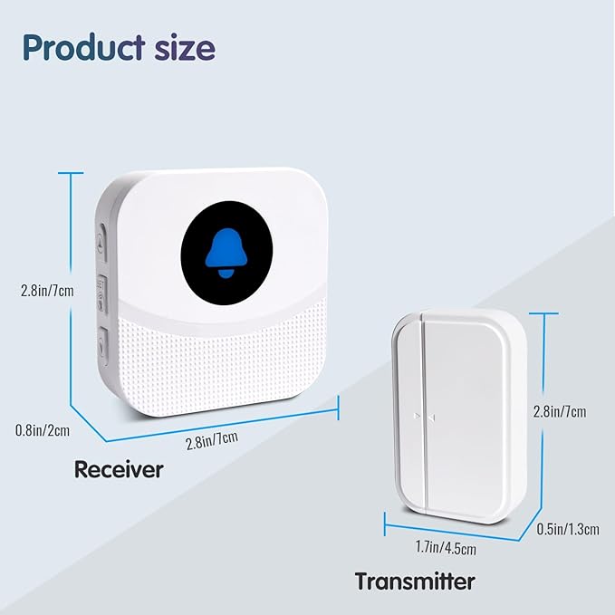 KOOSTONE Wireless Door Chime & Window Sensor Alarm - 600Ft Long Range Door - Image 8