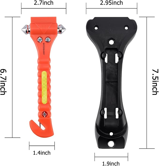 MOTORBUDDY 4-Pack Emergency Escape Hammer Seat Belt Cutter, Auto Car Safety - Image 5