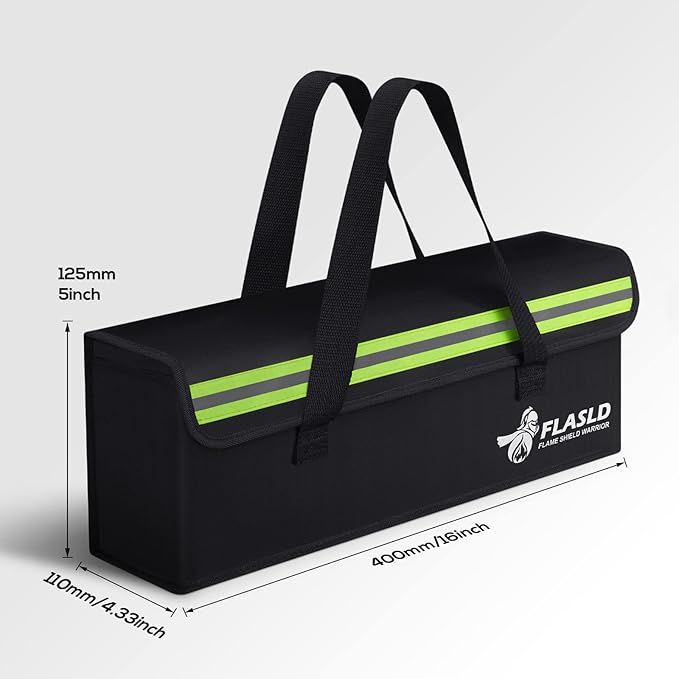 FLASLD 2-Pack E-Bike Battery Bag Fireproof Safe Charging Bag Explosionproof - Image 3