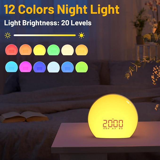Magicteam Sunrise Alarm Clock Wake Up Clock Natural Sunset Simulation 21 - Image 5