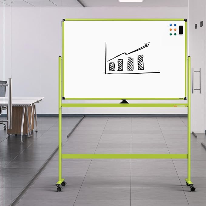 Rolling Whiteboard, 48x32 Inches Mobile Whiteboard on Wheels, Magnetic Dry - Image 9