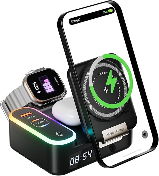 Qi2 Wireless Charger 8in1 Magnetic Wireless Charger Fast Charging Station by Unknown