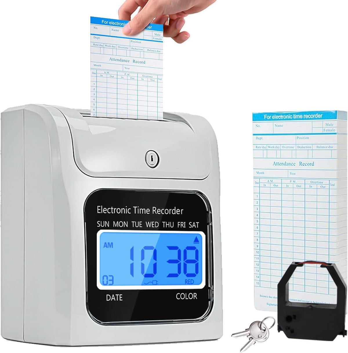 Employee Time Clocks for Small Business, Auto-Align Time Clock Punch Machine