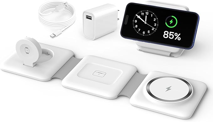 Charging Station for Apple Multiple Devices - 3 in 1 Foldable Magnetic Wireless by WirelessCharger