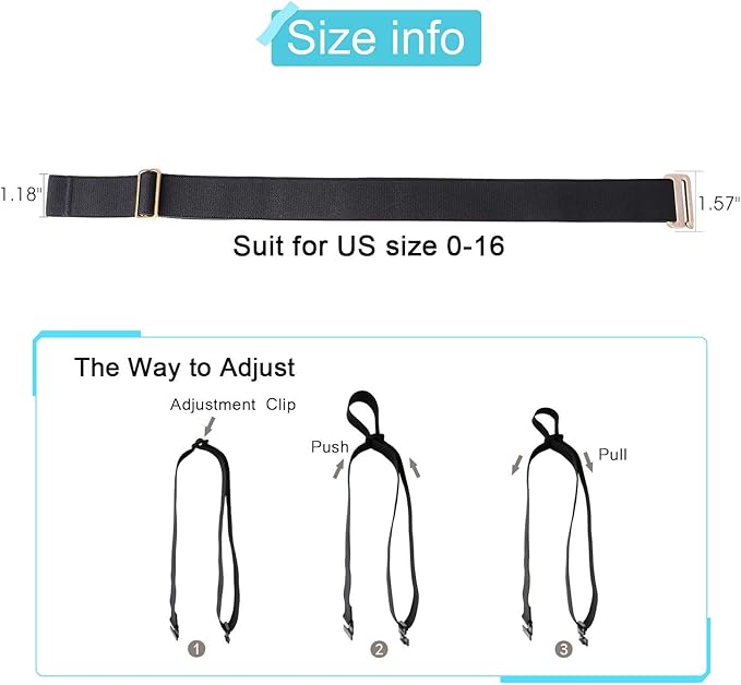 JASGOOD Women No Show Stretch Belt Elastic Web Strap Belt - Image 7