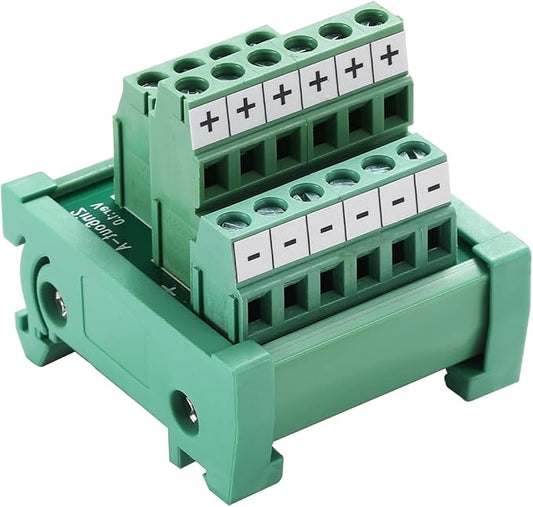 ANMBEST 2 in 6 Out Terminal Blocks Module, 25A DIN Rail and Panel Mounting by ANMBEST