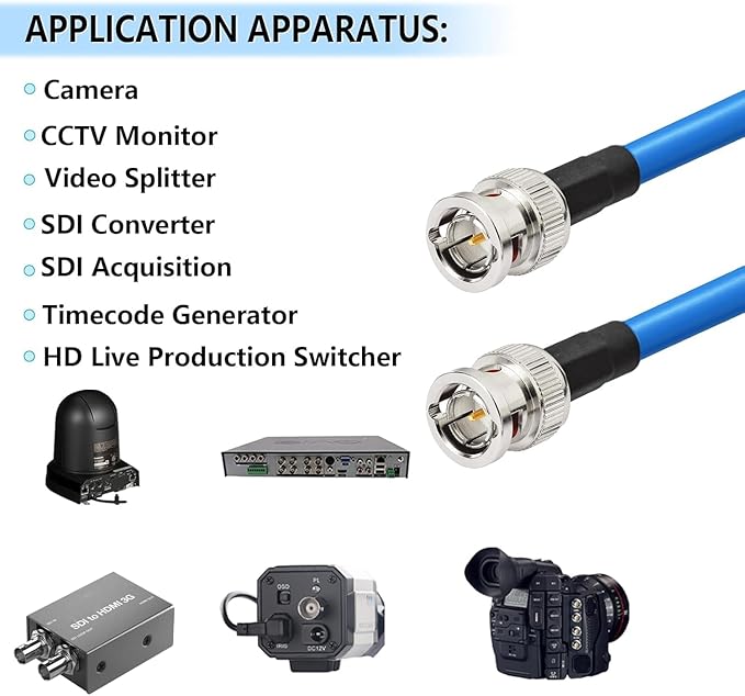 Superbat SDI Cable BNC Cable 3G/6G/12G SDI Cable 40ft Supports - Image 5