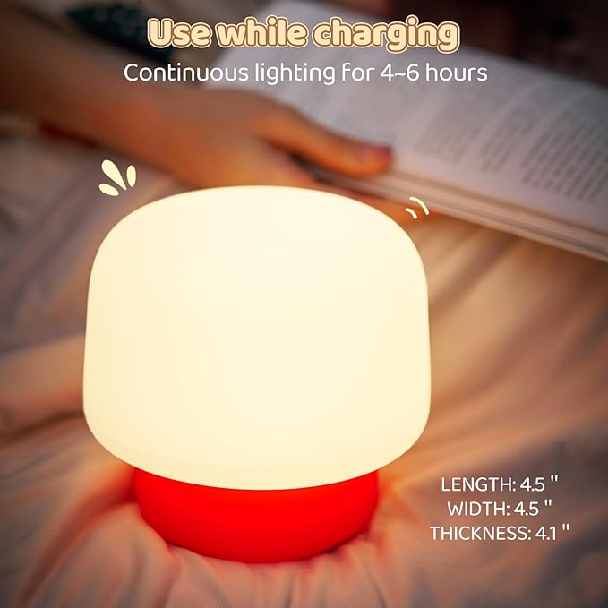 Mushroom Night Light for Kids-Gift & Toy for Kids, Touch Lamp - Image 6