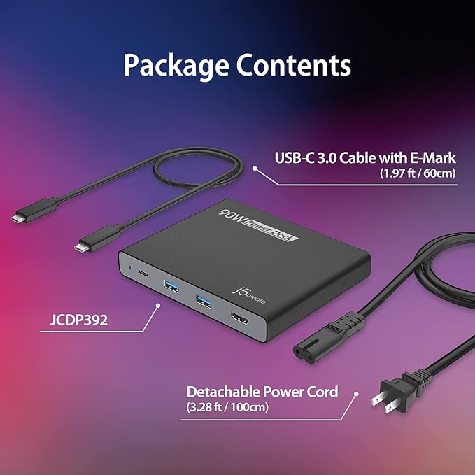 j5create USB-C Travel Hub with PD 65W Power Supply - Image 7