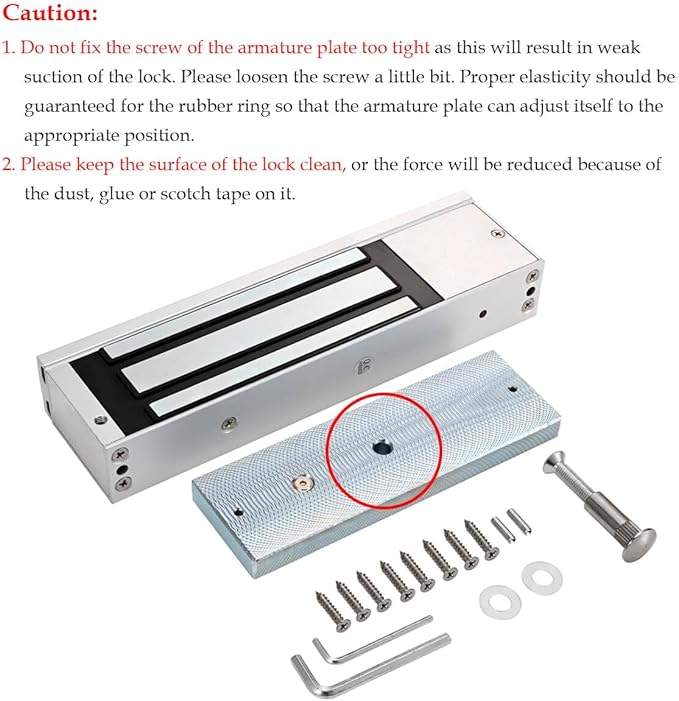 Electric Magnetic Lock 500KG 1200LBS Holding Force Electromagnet Lock 12V Fail - Image 6
