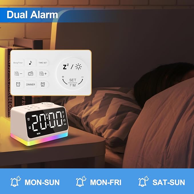 JALL Digital Alarm Clock with FM Radio - Image 6