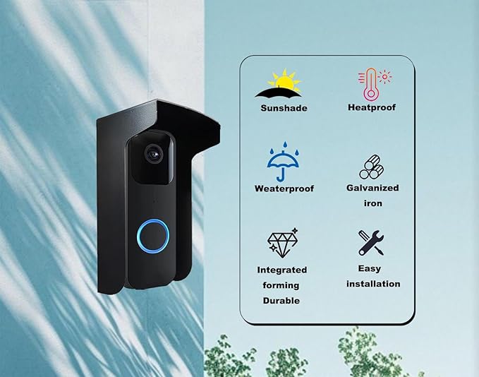 Doorbell Rain Cover, Steel Doorbell Cover Weatherproof, Doorbell Cover - Image 2