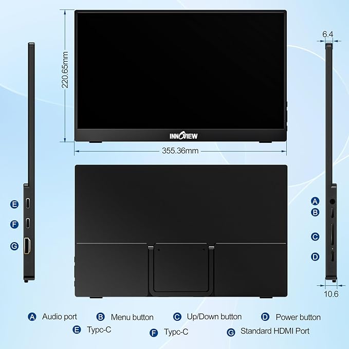 InnoView Portable Monitor 15.6" 1080P - Image 9
