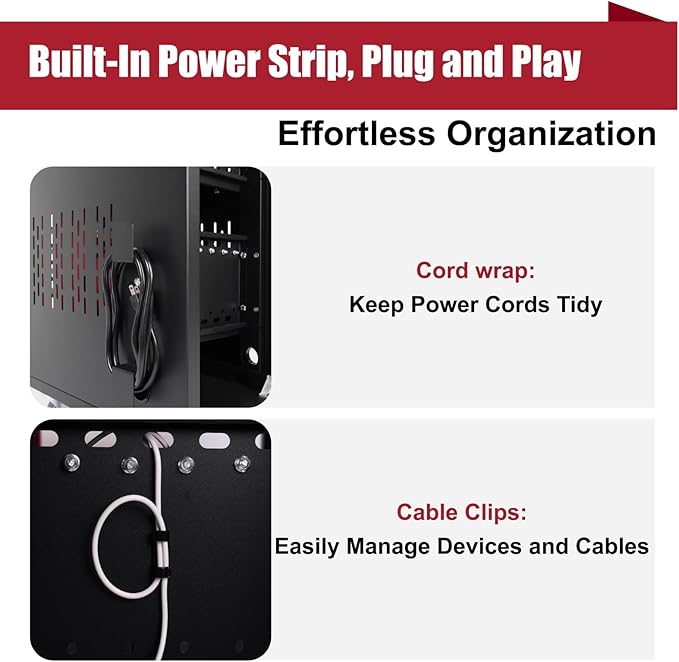 VOOTOLOVER 16 Bay Mobile School Charging Cart Station, - Image 7