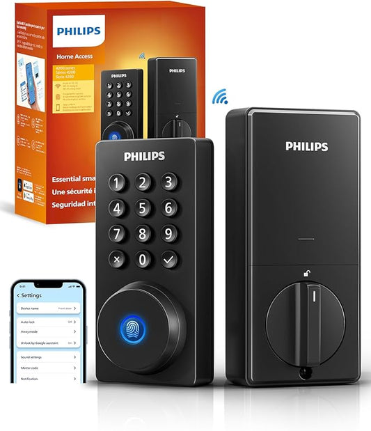 Philips Wi-Fi Door Lock, WiFi Smart Lock Keyless Entry Deadbolt by Philips