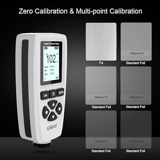 ERAY Mil Thickness Gauge, Coating Thickness Gauges, Paint Depth Gauge Meter - Image 5