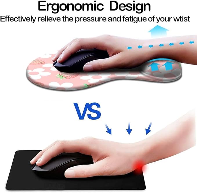 Ergonomic Mouse Pad with Wrist Support, Mouse Pad with Wrist Rest and Coaster - Image 2