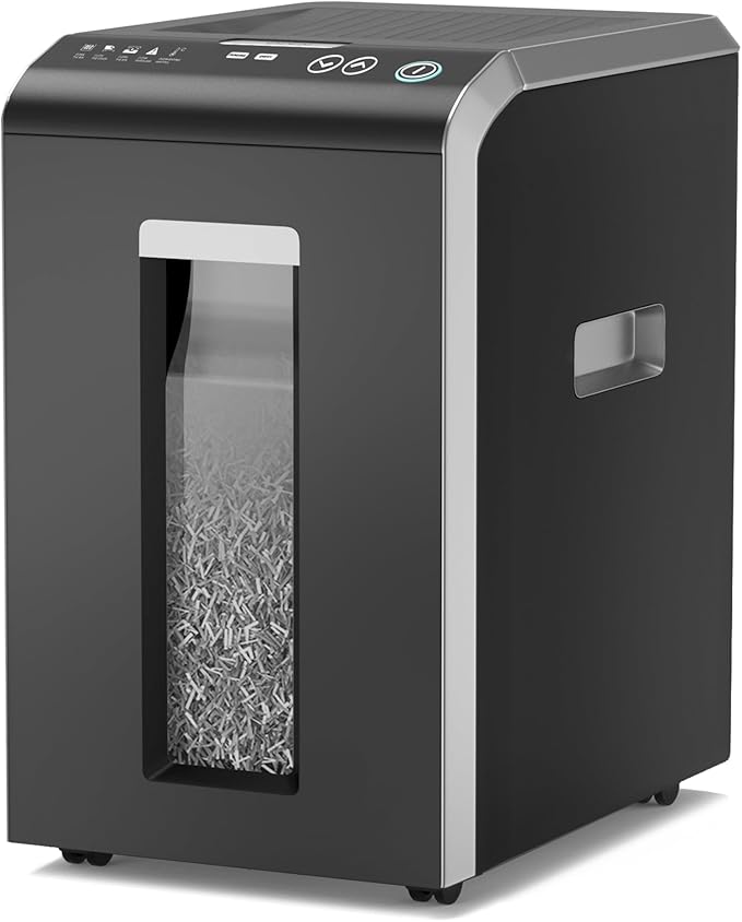 Locksworth 200-Sheet P-5 Micro-Cut Heavy-Duty Paper Shredder, 60-Min Continuous by LockworthdedicatedtoSafe