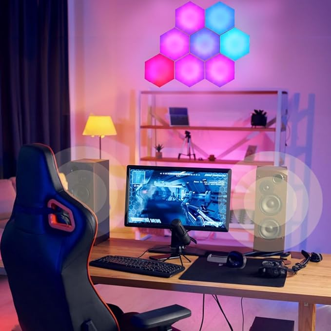 Smart Hexagon Lights DIY Hexagon Led Light App & Remote Controlled & Music Sync - Image 7