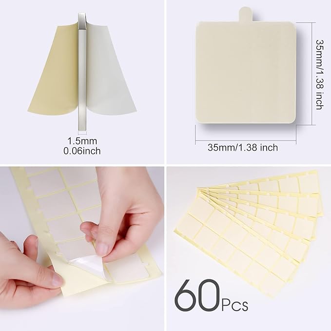 Sonicism Pyramid Sound Proof Foam Panels Double Sided Tape Squares 60 Pack - Image 2