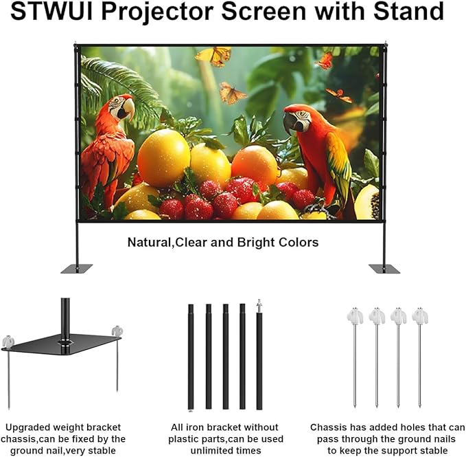 STWUI Projector Screen with Stand - Image 5
