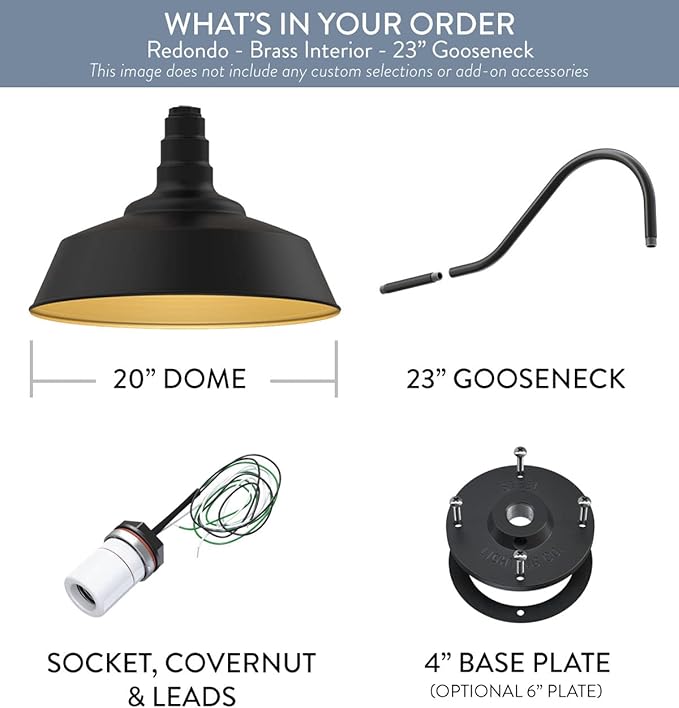 Steel Lighting Co. Large Outdoor Barn Light | Gooseneck Light Fixture | Made in - Image 8