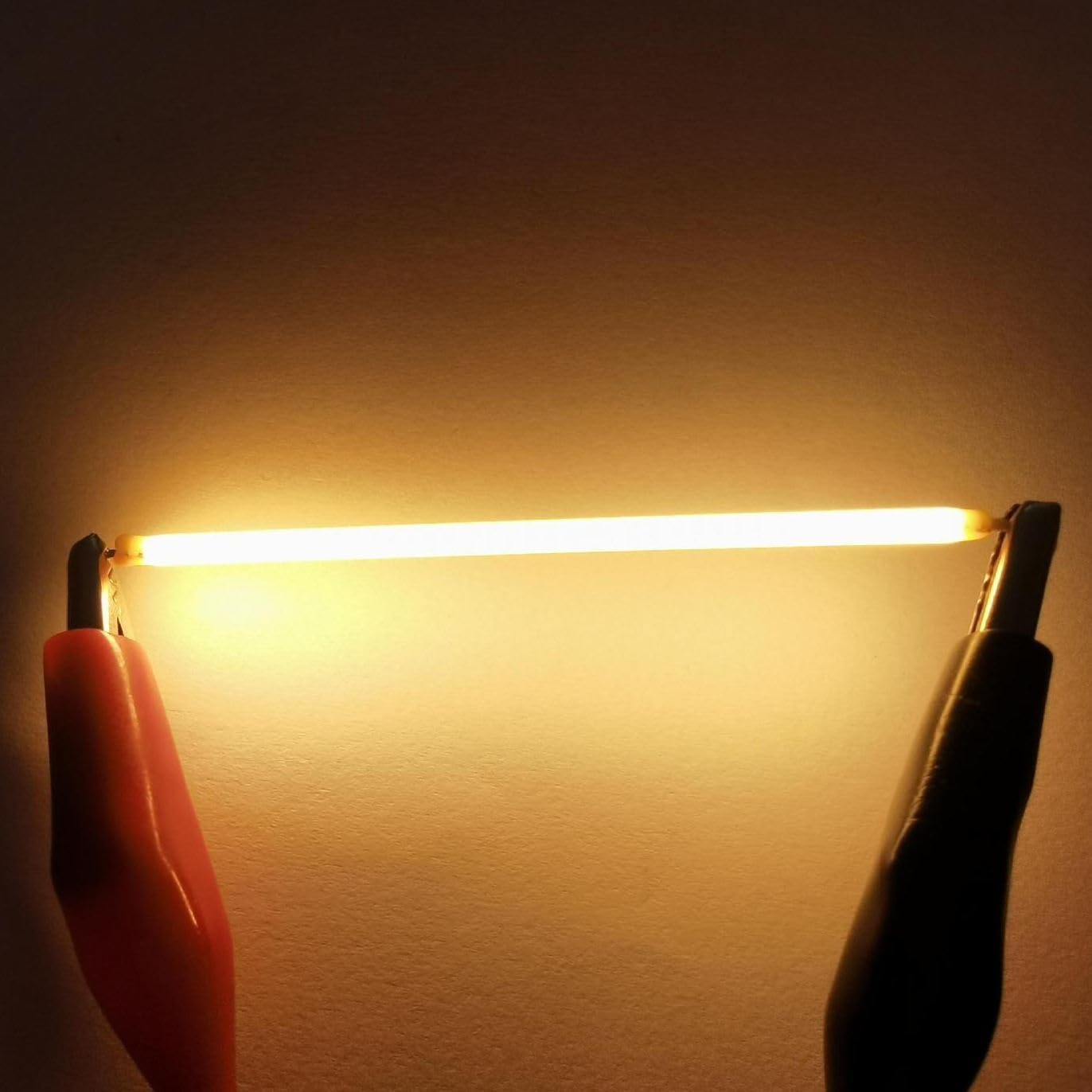 20-Pack 38mm Rigid Ceramic LED Filament, 3V DC, Vintage Edison Style Light Source for DIY Bulb Projects, Lamp Repair, and Low Voltage Lighting