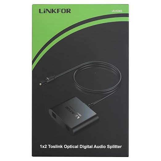 LiNKFOR 1X2 Toslink Optical Digital Audio Splitter Digital Toslink Fiber - Image 9