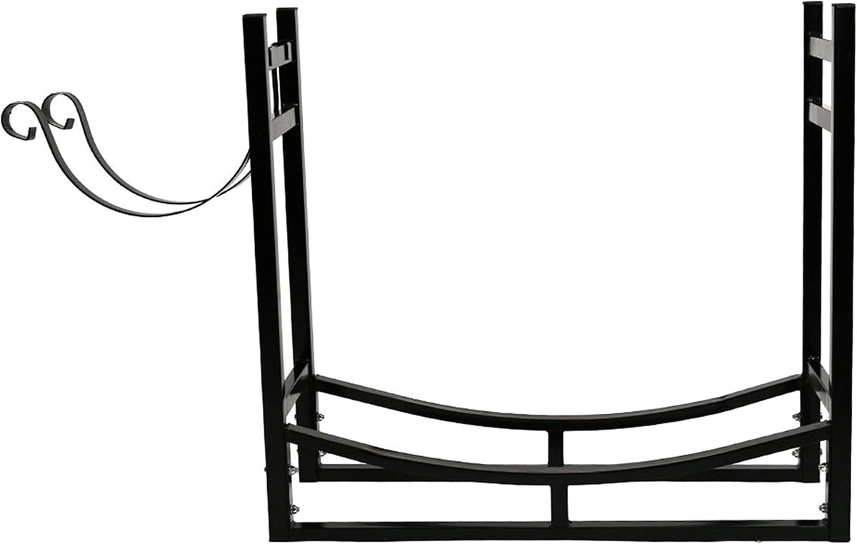 sunnydaze 33" indoor firewood rack with kindling log, view 9
