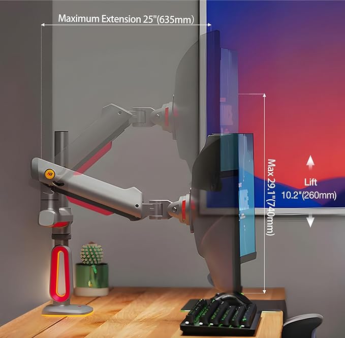 NB Extra Height Gaming Monitor Arm - Image 2