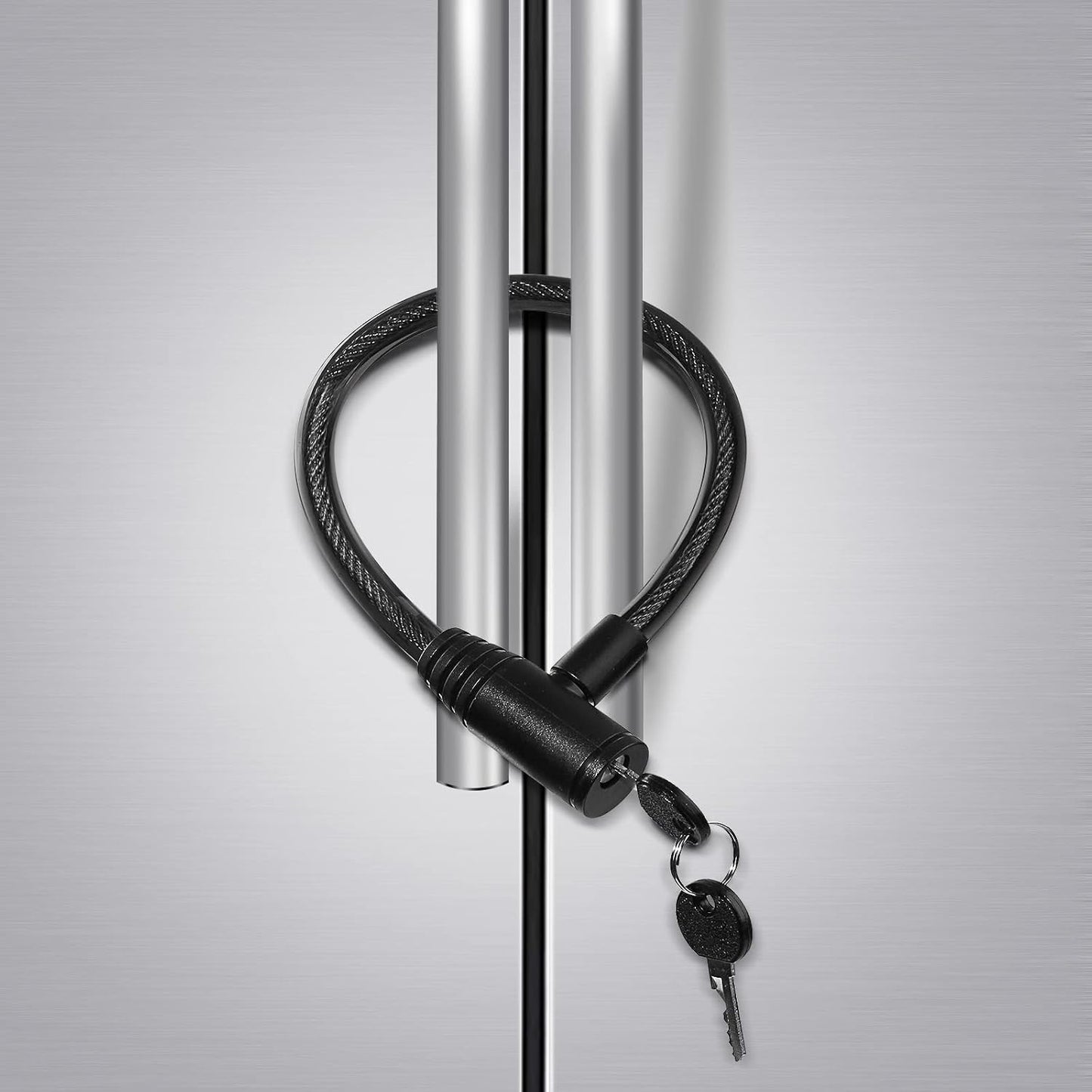 Rofio Fridge Lock, Childproof Refrigerator Lock with Keys for French Door Fridge and Cabinet | Key-operated cable lock includes 2 keys; no drilling, screws or adhesive; for French door fridges, freezers and cabinets