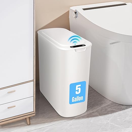 Cesun Motion Sensor Trash Can, 5 Gallon Automatic Bathroom Garbage Can by Cesun