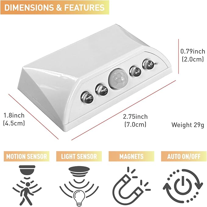 RADIXIUM White Motion Sensor Keyhole Light - Image 6