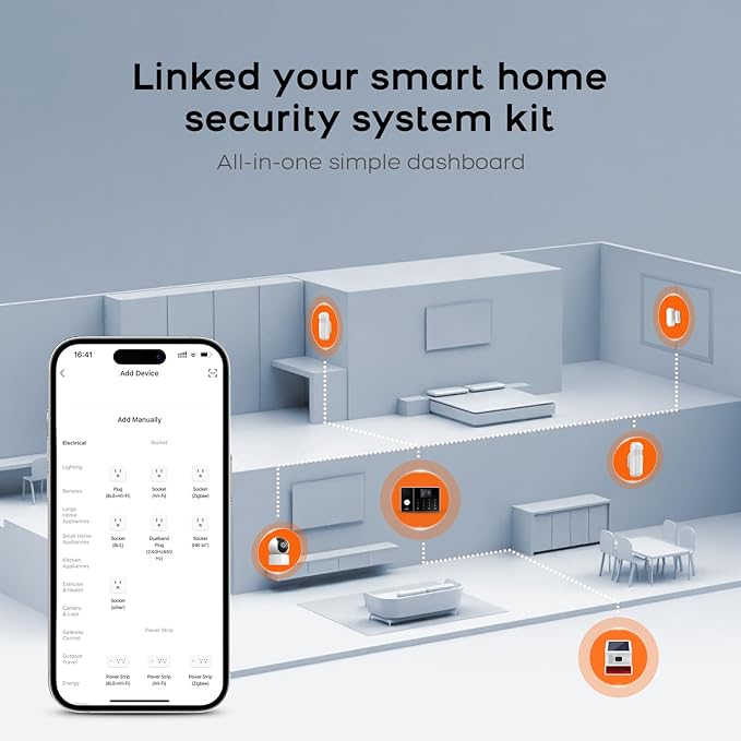 LWOHSI A108F Alarm System for Home Security, WiFi+GSM 4G DIY Alarm Kit - Image 3