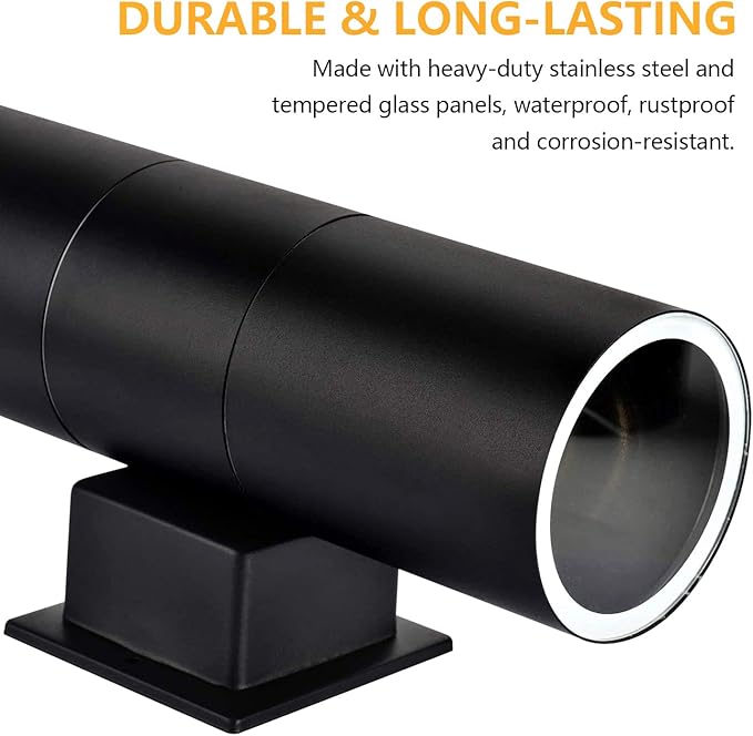 wowlite Modern Outdoor Wall Lights, Up and Down Lights Wall Mount Cylinder - Image 6