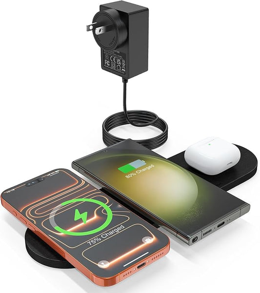 ZealSound Wireless Charging Pad, Triple Wireless Charger Pad Multiple Devices by zealsound