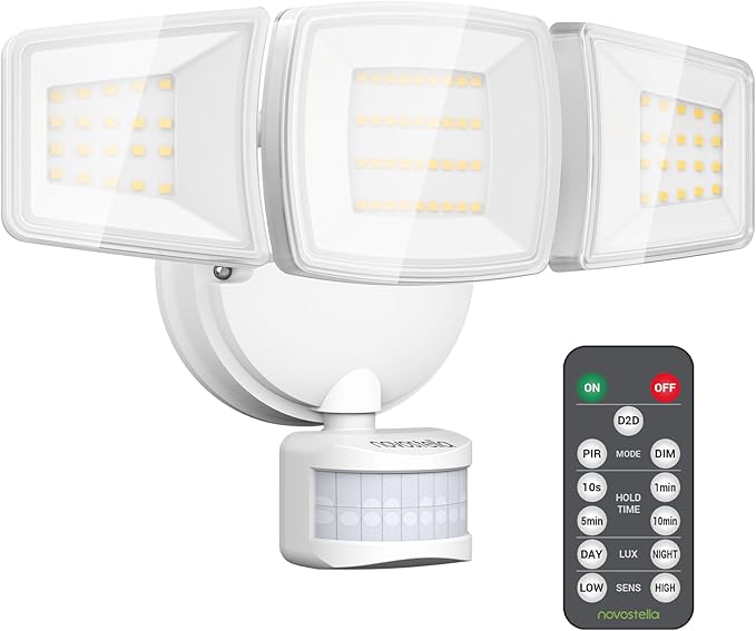 NOVOSTELLA Security Lights Motion Sensor, Dusk to Dawn 45W 5000lm 5000K by novostella