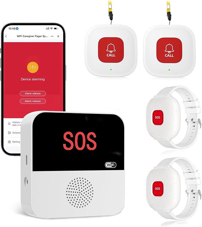 PerfeSafe Life Alert Systems for Seniors No Monthly Fee, Wi-Fi APP Control by PerfeSafe
