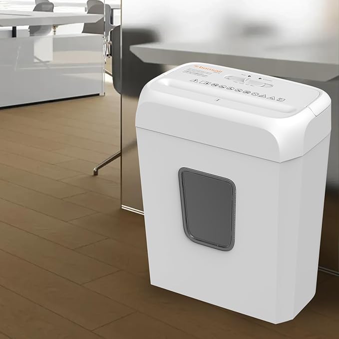 Bonsaii Low Noise Operation Paper Shredder, 6-Sheet Cross-Cut, Credit Card - Image 7