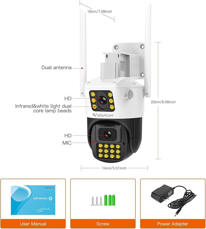 VSTARCAM 2K Outdoor Dual-Camera Security, IP66 Protection & Cloud Recording - Image 7