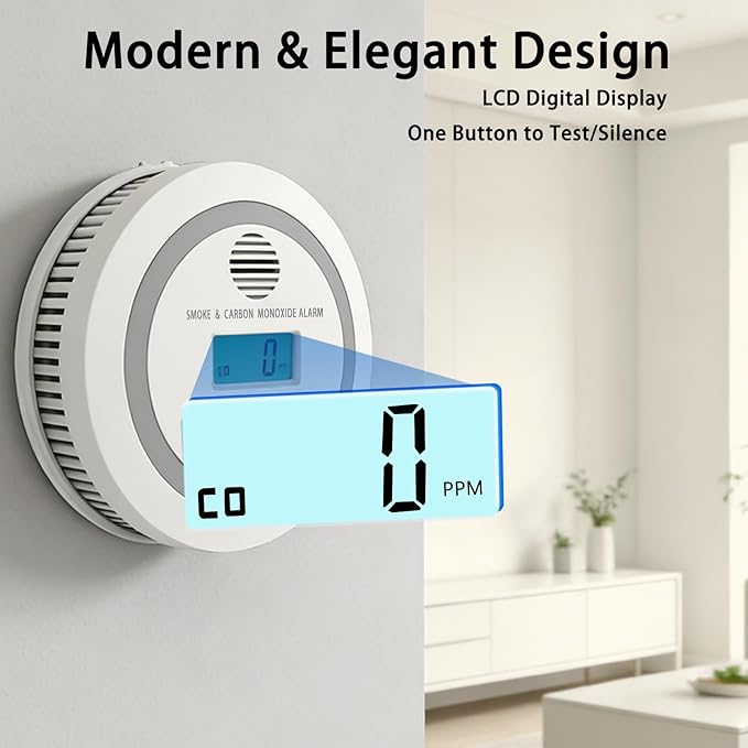 Virtue Sensor Smoke & Carbon Monoxide Detector, 2-in-1 CO Detector Alarm - Image 3