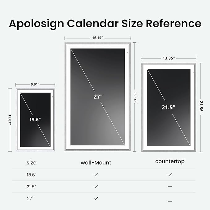 ApoloSign 21.5" Digital Calendar: Dual Mode Calendars - Image 8