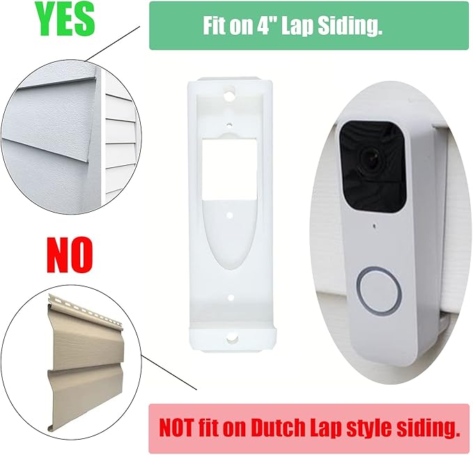 TEYOUYI Vinyl Siding Mount for Blink Doorbell, Angle Mount Wedge for Blink - Image 3
