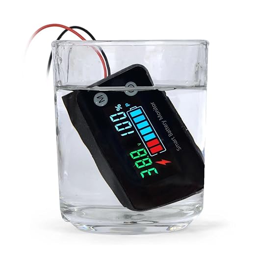 IPX7 Waterproof Battery Monitor12v 24v 36v 48v 60v 72v, Car Motorcycle Golf by SUPNOVABATTERYMONITOR