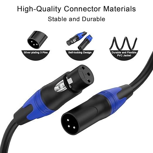 1 Male to 2 Female XLR Y Splitter Micrphone Cable, 3pin Male to Dual Female - Image 5