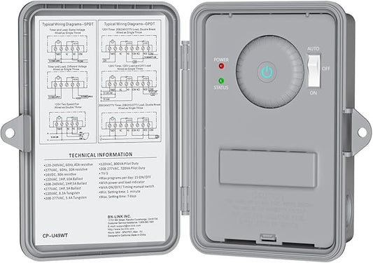 BN-LINK Pool Pump Timer, Outdoor Indoor Smart Wi-Fi Timer Box, 2HP 40A Max by BN-LINK