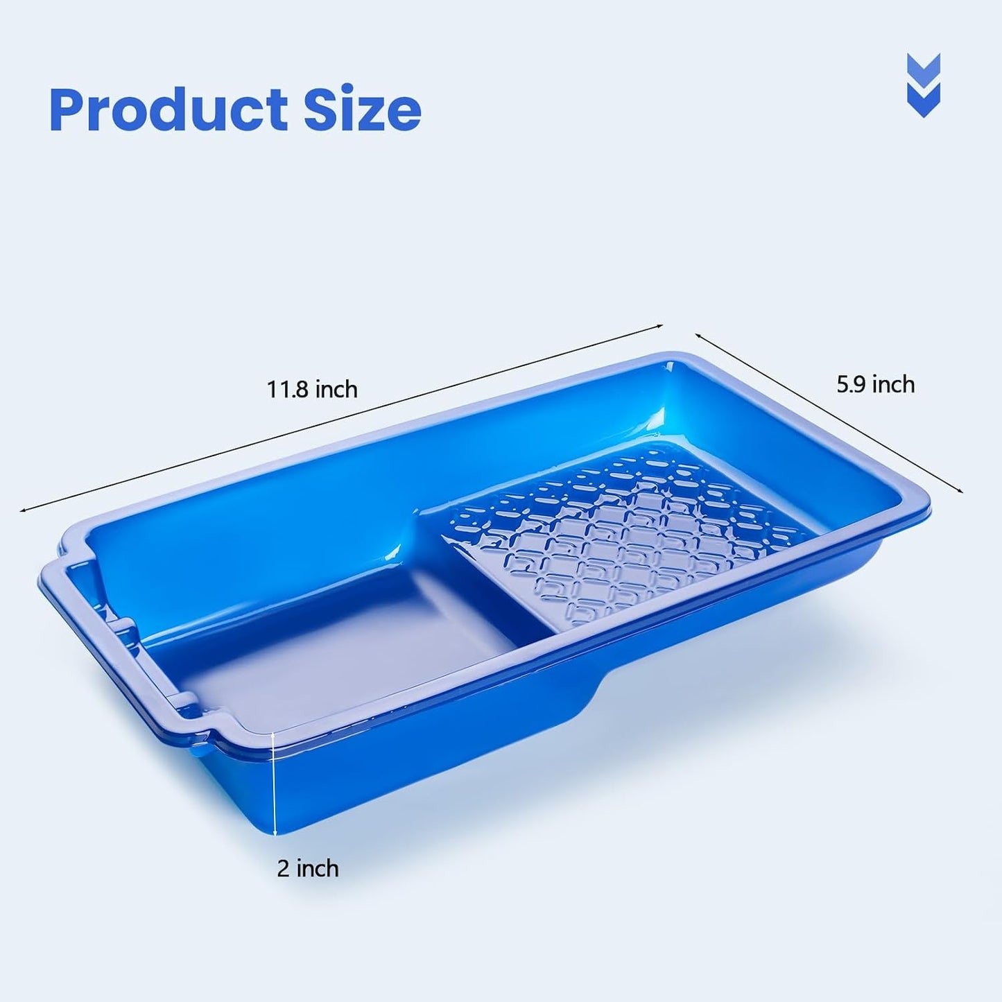 Mister Rui 4 Inch Paint Tray Liners 15-Pack, Disposable Liners Refills | Thickened Plastic Liners for 4 Inch Trays–Quick Cleanup. Ideal for Trim, Touch-Ups and Small Projects