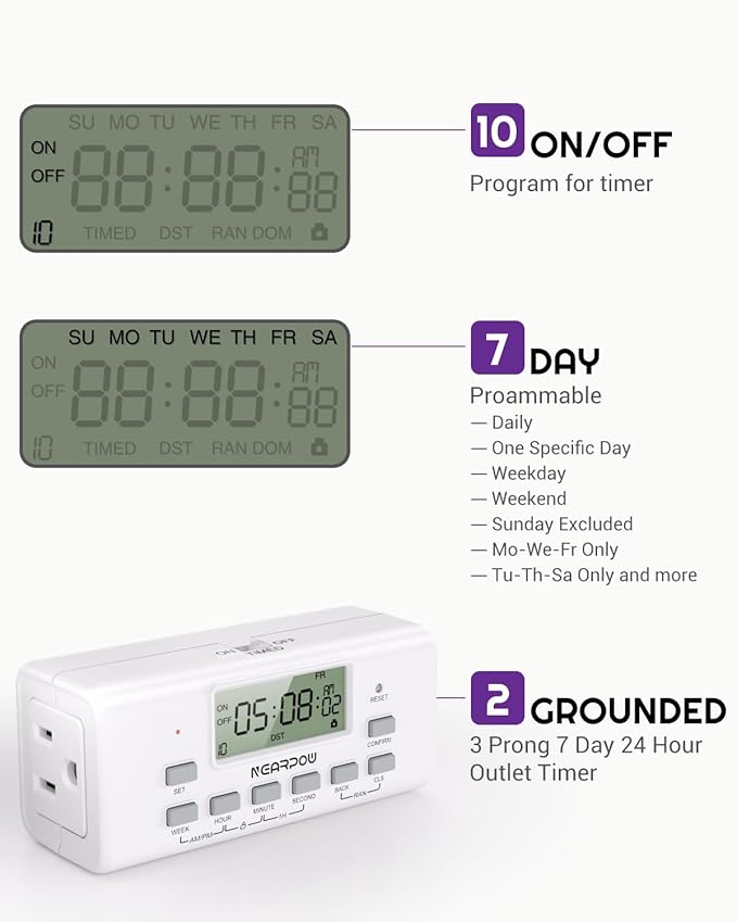 NEARPOW Digital Timer for Lamp - Image 8