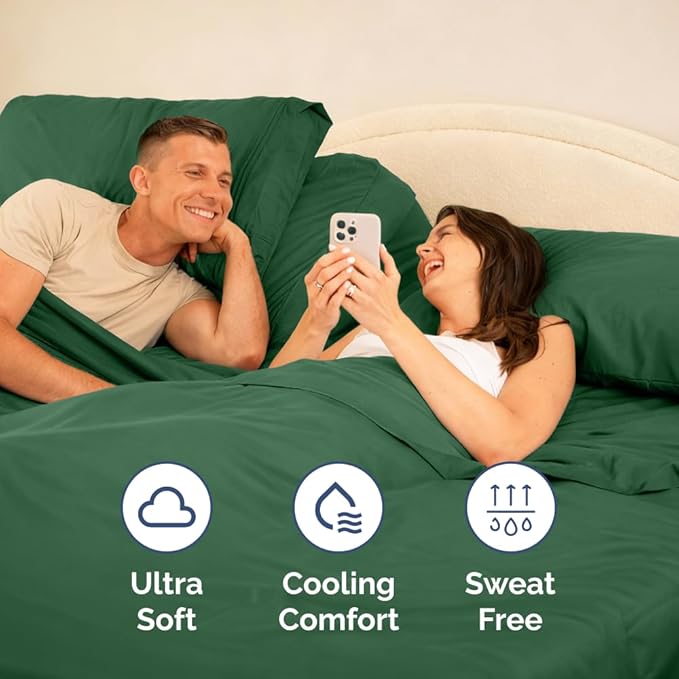 Split Head King Sheet Set – 4 Piece Flex Split Top King Sheets - Image 5